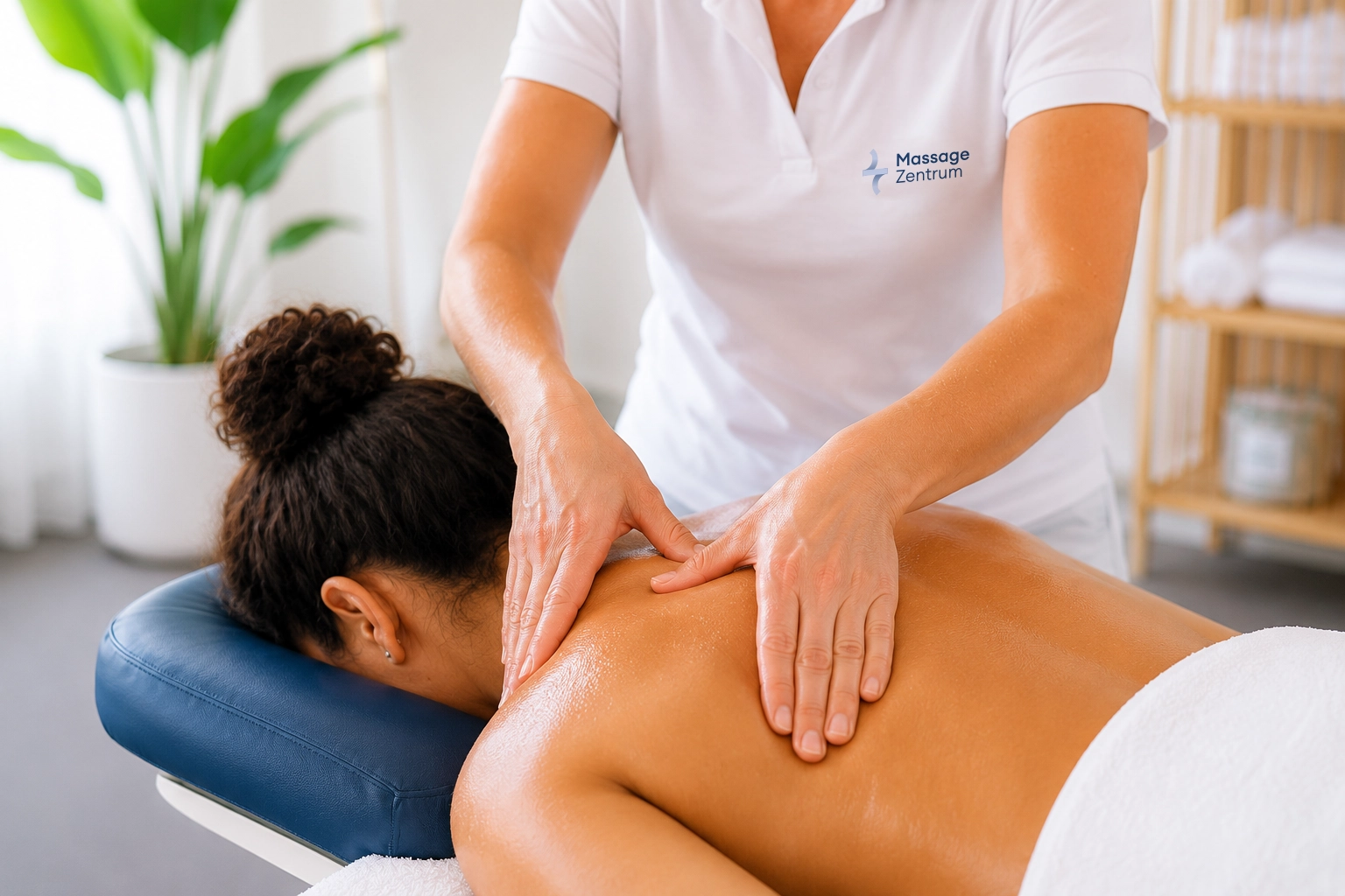 Klassische Rücken- und Nackenmassage beim Massage Zentrum Wil, die die Muskulatur löst und für Entspannung sorgt